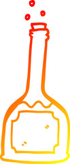 warm gradient line drawing cartoon magic potion