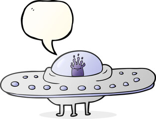 speech bubble cartoon flying saucer