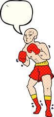 comic book speech bubble cartoon boxer