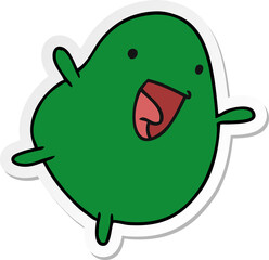 sticker cartoon kawaii cute happy bean