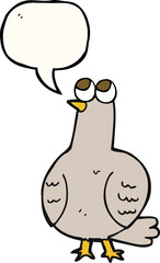 speech bubble cartoon bird