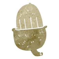 retro cartoon acorn