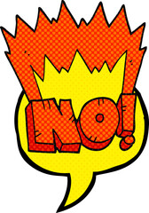 comic book speech bubble cartoon NO! shout