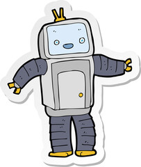 sticker of a cartoon robot