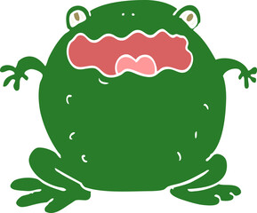 flat color style cartoon toad