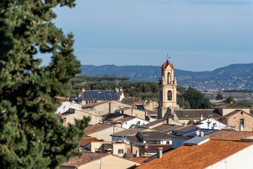 Fototapeta premium Panoramic view to Ràfol de Salem, small town in Valencia (Spain).