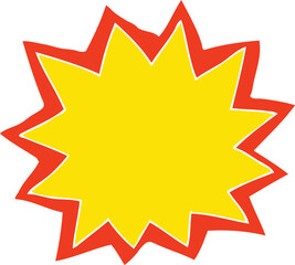 happy flat color illustration of a cartoon sun