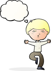 cartoon angry man with thought bubble