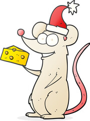 cartoon christmas mouse