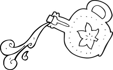black and white cartoon maple syrup