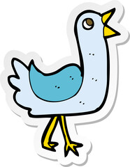 sticker of a cartoon bird