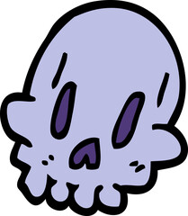 cartoon doodle spooky weird skull