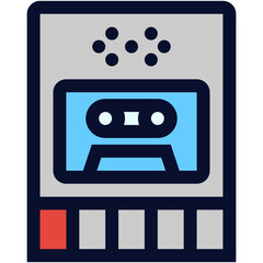 Obraz premium Cassette Recorder Color Icon