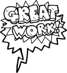 speech bubble cartoon great work symbol