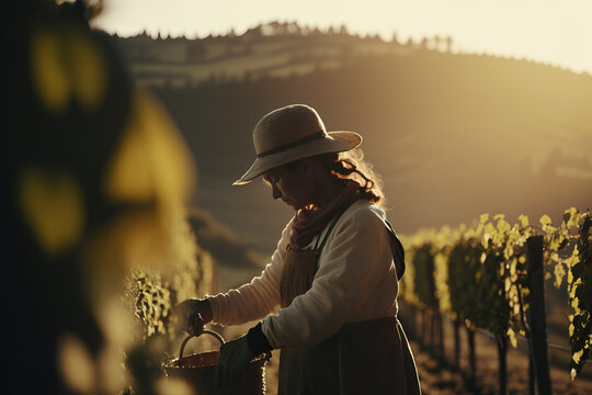 Capturing the Essence of Tuscany: A Winemaker's Journey through the Vineyards - AI Generative
