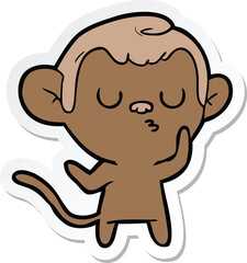 Obraz premium sticker of a cartoon monkey