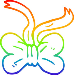 rainbow gradient line drawing cartoon bow tie