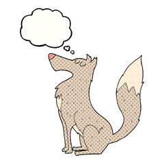 thought bubble cartoon wolf