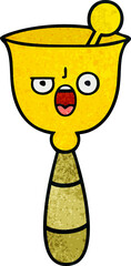 retro grunge texture cartoon school bell