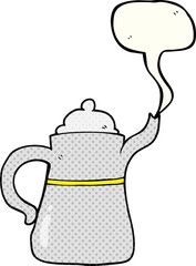 comic book speech bubble cartoon coffee pot