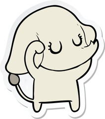 sticker of a cute cartoon elephant