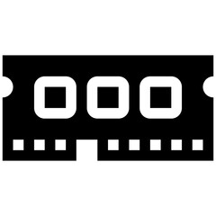 Ram Memory Glyph Icon