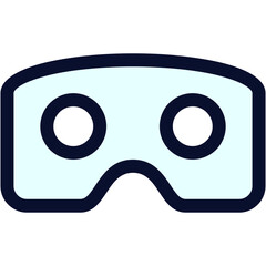 VR Glasses. Mask. Color Icon