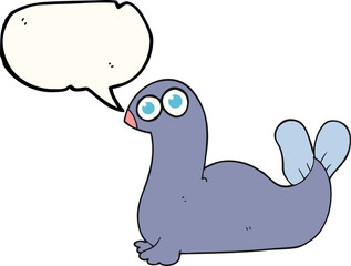 speech bubble cartoon seal