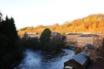 The River Clyde at New Lanark, Scotland