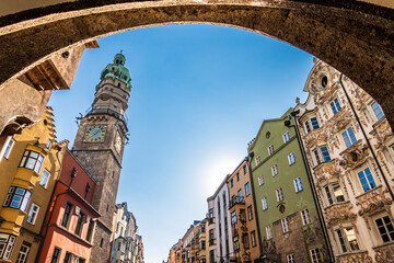 famous old town of Innsbruck - Austria - obrazy, fototapety, plakaty