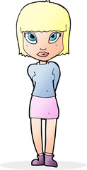 cartoon woman standing
