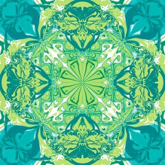Colorful Hand Drawn Tile