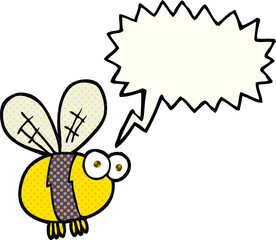 comic book speech bubble cartoon bee