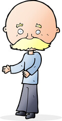 cartoon man with mustache