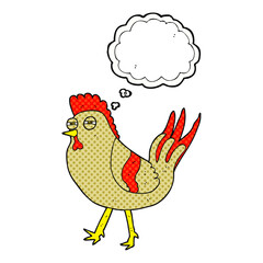 thought bubble cartoon chicken