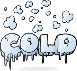 cartoon cold text symbol