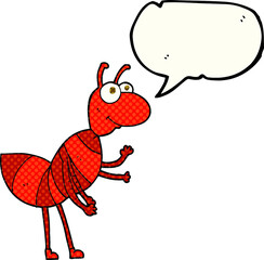 comic book speech bubble cartoon ant