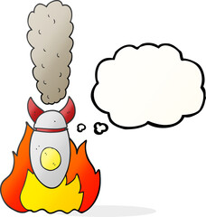 thought bubble cartoon falling bomb