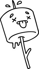 marshmallow on a stick