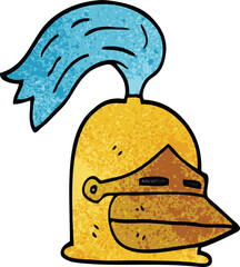 cartoon doodle golden helmet