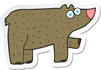 sticker of a cartoon bear