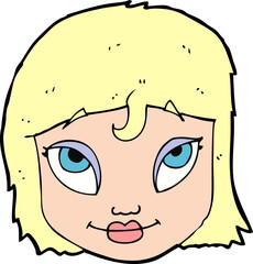 cartoon woman smiling