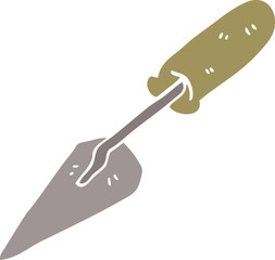 cartoon doodle trowel