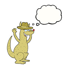 thought bubble cartoon kangaroo
