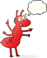 thought bubble cartoon ant