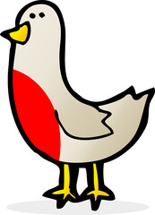 cartoon christmas robin