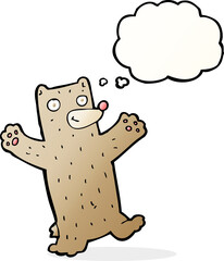cartoon bear with thought bubble