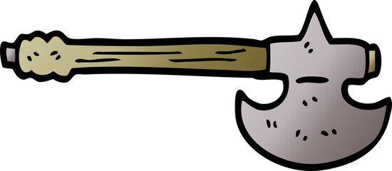 cartoon doodle medieval axe