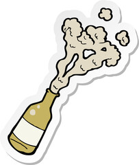 sticker of a cartoon water bottle