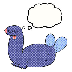 thought bubble cartoon seal